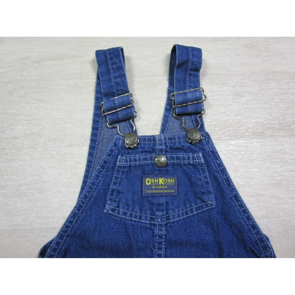 OSH KOSH B'GOSH Vestbak Toddler Vintage Made USA Cotton Overalls Size 4T Romper